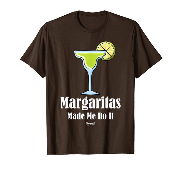 

i love margaritas made me do it funny margarita glass shirt, White;black