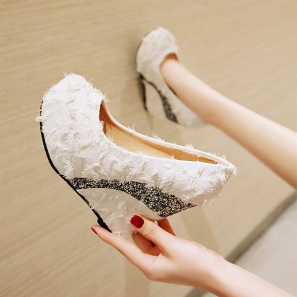 

dress shoes shallow mouth african woman shoe 2021 heels all-match slip on lace-up round toe clogs wedge pumps burgundy big late, Black