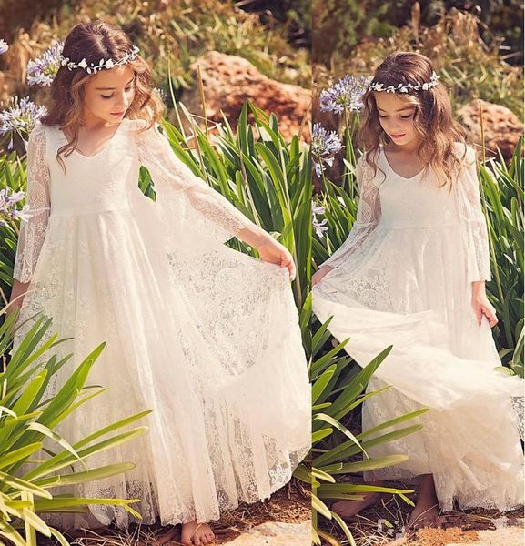 

girl's dresses flower girl floral appliques pearls child wedding vintage little pageant, Red;yellow