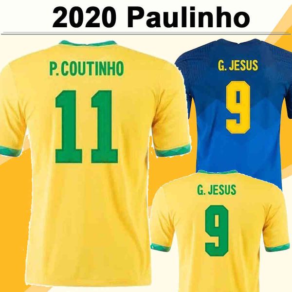 

p. 2020 coutinho g. jesus men soccer jerseys new paulinho d. costa home away football shirt national team marcelo coutinho uniforms, Black