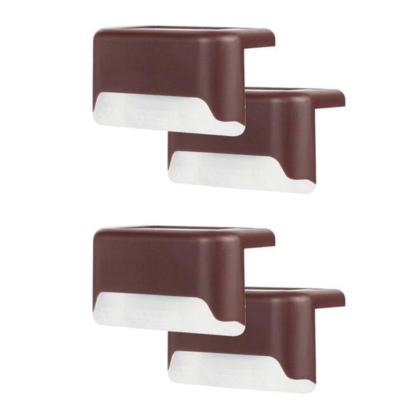 

solar lamps 4pcs courtyard led step lights multifunctional landscape (brown)