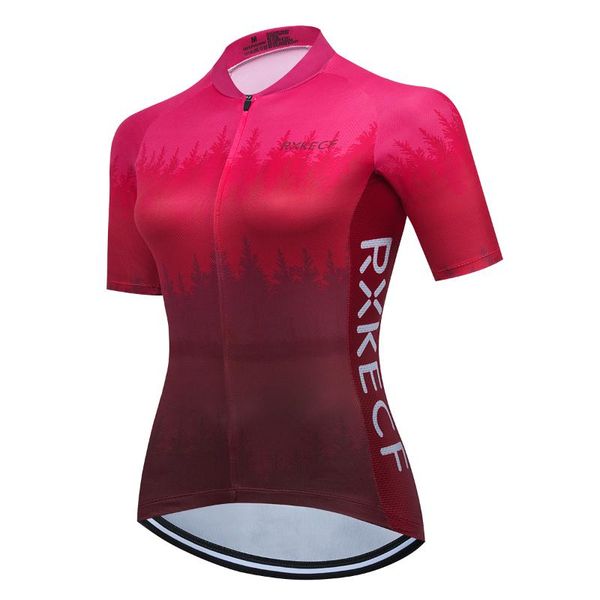 

racing sets rxkecf pro team cycling jersey women summer mtb bike shirt quick dry bicycle clothing clothes, Black;blue