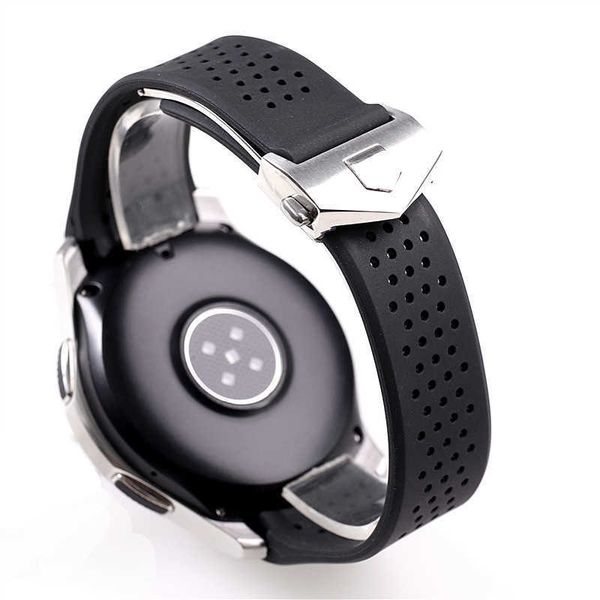 

22mm silicone rubber strap for samsung galaxy 46mm s3 s4 waterproof sports breathable watch strap bracelet band wristband h0915, Silver