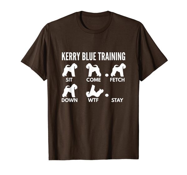 

kerry blue training - kerry blue terrier tricks t-shirt, White;black