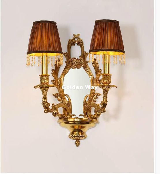 

wall lamps luxury candle style light w38cm h52cm copper sconce lamp bronze bracket for bedroom living room hoem decoration