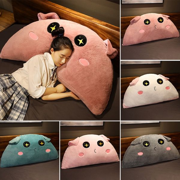 

4590cm semiround washable pig bunny pp cotton fully stuffed bed backrest pillow giant sleeping head pillow for girls boys