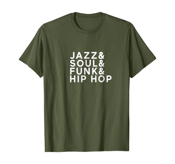 

Jazz, Soul, Funk Hip Hop Music T-Shirt, Mainly pictures