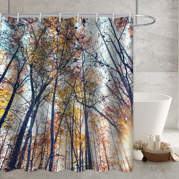 

shower curtains bushes printed curtain fantasy woodland under heavy fog duschvorhang bath decor with hooks bathroom accessories