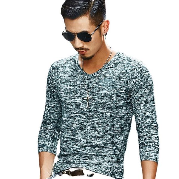 

men's t-shirts fashion casual long sleeve t-shirt bottoming shirt t, White;black