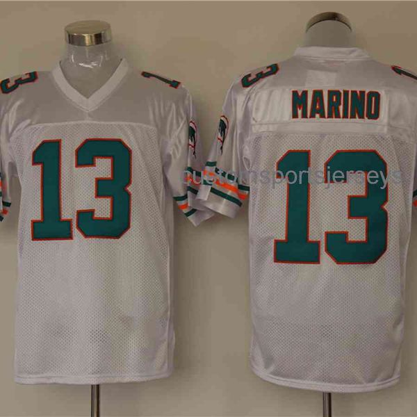 1990 Jersey Football Dan Marino Csonka Griese Jerseys costurou qualquer nome número