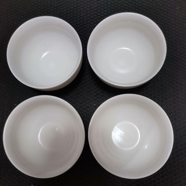 

2pcs white ceramic bowls big tea bowl cute small for sauce dish mustard saucer chili condiment