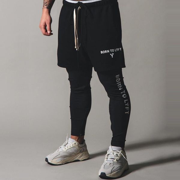 

men cotton shorts men's loose short trousers fitness bodybuilding joggers mens brand durable sweatpants workout pants running, Black;blue