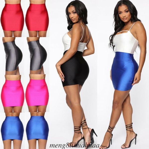 

skirts women mini skirt slim seamless stretch tight short fitted candy dress, Black