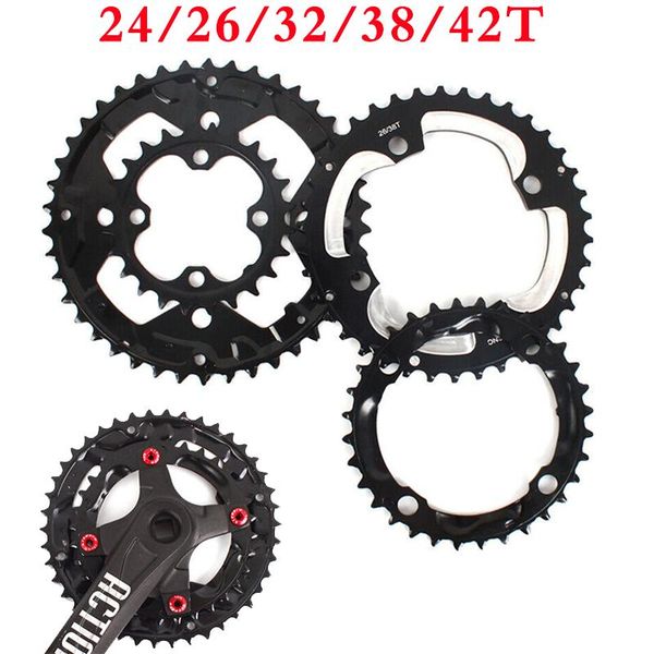 

bike heels & chainwheels double/triple mtb chainring 104/64bcd aluminum crankset 24t 26t 32t 38t 42t chain ring 3*10s 2*10s crank set c