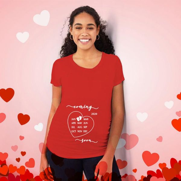 

maternity & tees year valentines pregnancy shirt announcement shirts wear baby pregnant, White