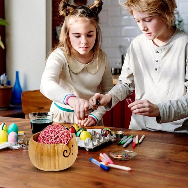 

13-15cm wooden yarn bowl knitting crochet storage holder syarns rolling other arts and crafts