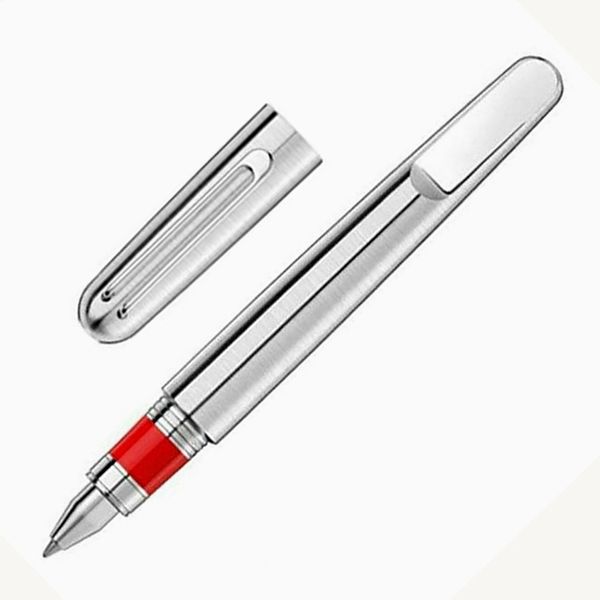 

heavy metal silver grey magnetic shut cap rollerball pen stationery business office supplies write men gift pens with set box options, Blue;orange