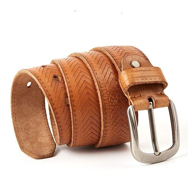 

fashion leather belt man full grain pure men's belts youth wide cowhide, Black;brown