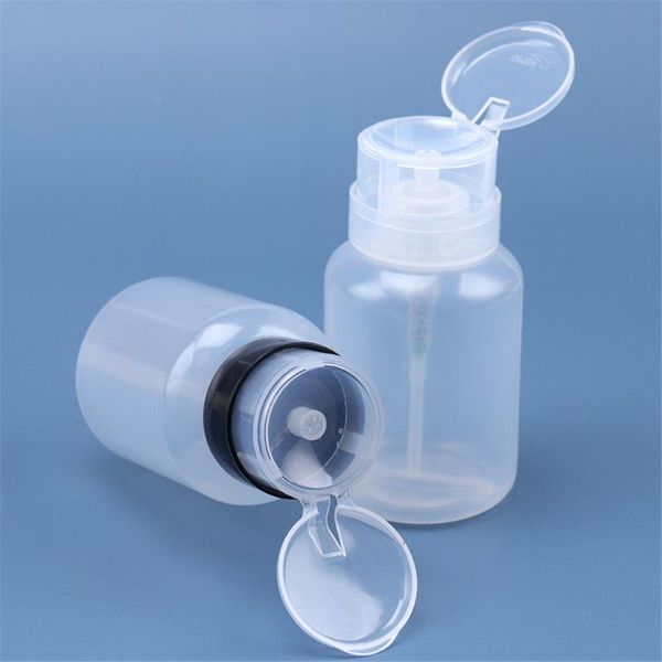

storage bottles & jars 200ml plastic refillable bottle nail polish remover alcohol makeup press pumping split art uv gel cleaner