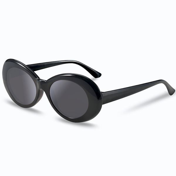 

sunglasses classic kurt cobain oval sunglasses men and women fashion retro white black wind mirror