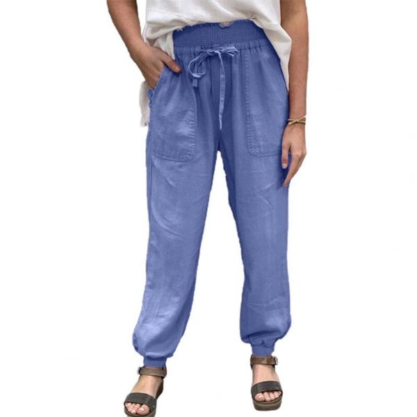 

women's pants & capris women with pockets all-match solid color summer beach long for beauty, Black;white