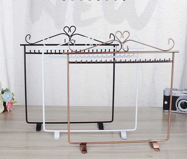 

1pcs/set 3 colors wrought iron metal jewelry display stand necklace rack hanging ear wire shelf hanger other home decor