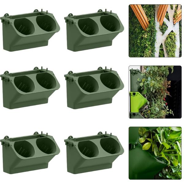 

self watering flower pot vertical garden planter pocket wall-mounted succulents plant bonsai planters & pots