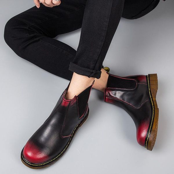 

boots invierno leather blue winter mens zapatillas shoe man quality lether high 2021 shoes thick altas men tenis, Black