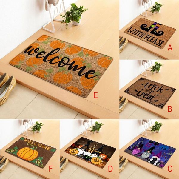 

carpets halloween door mat carpet bedroom cartoon pumpkin witch non-slip bath rug toilet entrance bathroom absorbent doormat