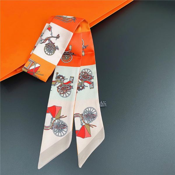 

scarves design multi-function skinny knight printed ladies silk thin long scarf heandband female kerchiefh unique, Blue;gray