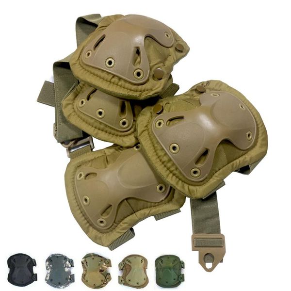 

elbow & knee pads tactical kneepad military protector army outdoor sport working hunting skating safety gear kneecap, Black;gray