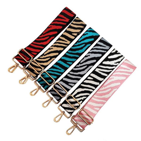 

bag parts & accessories adjustable belt replacement part accessory creative zebra pattern anti-gravity strap 5cm wide shoulder, Black