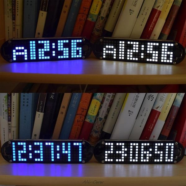 

multifunction alarm clock led dot matrix animation effects diy kit gifts timers
