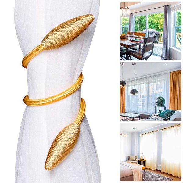 

other home decor 1 pcs arbitrary shape strong curtain tiebacks alloy hanging belts ropes holdback rods accessoires ring