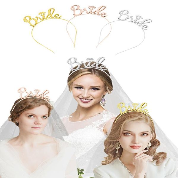 

party hats bride to be headband silver rose gold hair bands diy wedding decor shower bachelor supplies fashion accessories