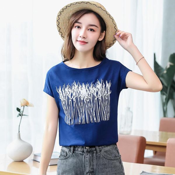 

cotton t shirt short sleeve women clothes t-shirty damskie plus size woman tshirts o-neck tee femme ladies women's t-shirt, White