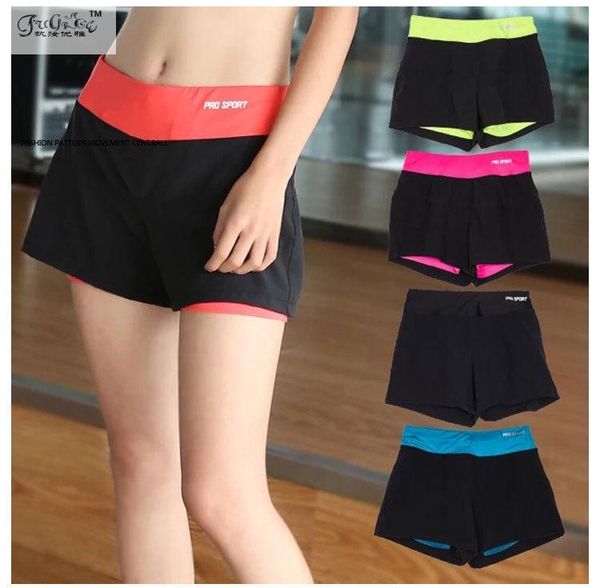 

yoga outfits fitness shorts , running quick-drying female summer short loose anti emptied, White;red