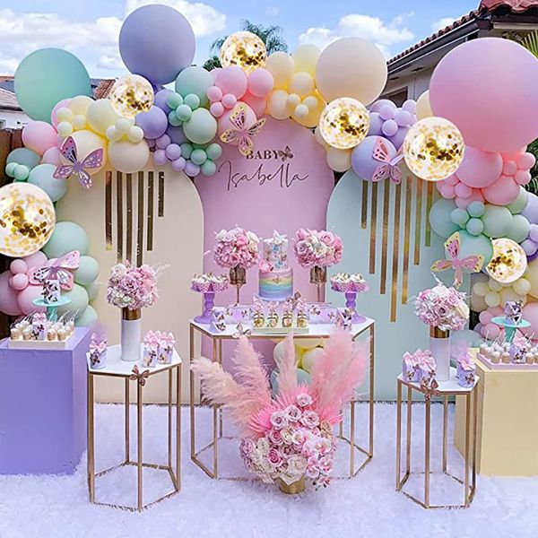 1 Satz Macaron-Ballonkette, Party, Geburtstag, Hochzeit, Vorschlag, kreative Dekoration, Ballon, feste transparente Kette, Angelschnur-Verbindung ist einfach