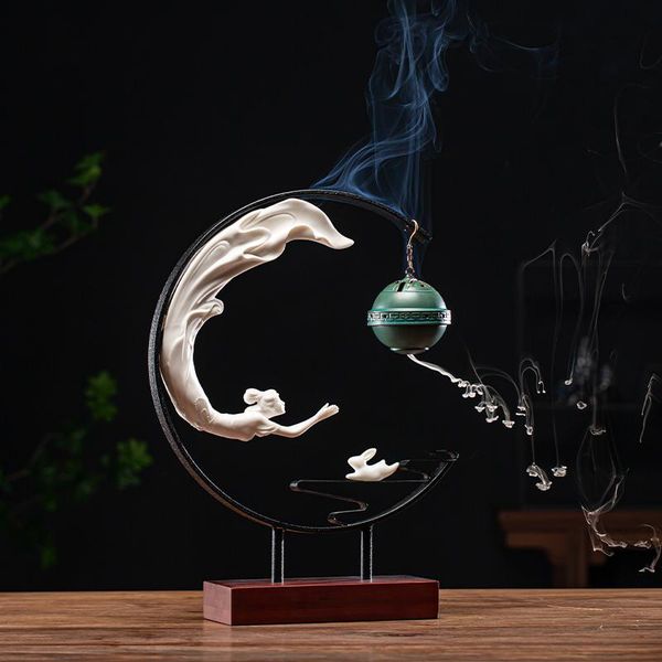 

fragrance lamps creative chinese backflow incense burner living room sandalwood smoke diffuser incensario home decoration eb5xl