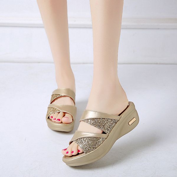 

slipper summer platform wedges open toenail casual ladies color slide beach shoes women zapatos mujer uur5 evmt, Black