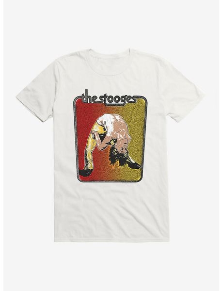 

iggy pop back bending t-shirt, White;black