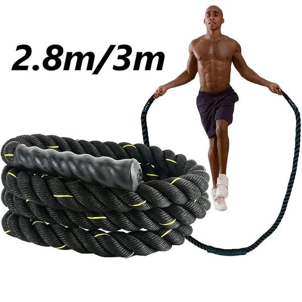 Прыжки веревки 3 м тяжелая веревка CrossFit Взвешенное битва пропустить мощность Улучшение стрига