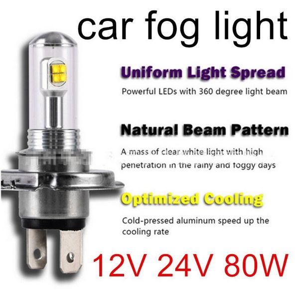 

car headlights 2 pieces selling 12v 24v h4 h7 led headlight fog light styling lamp bulbs