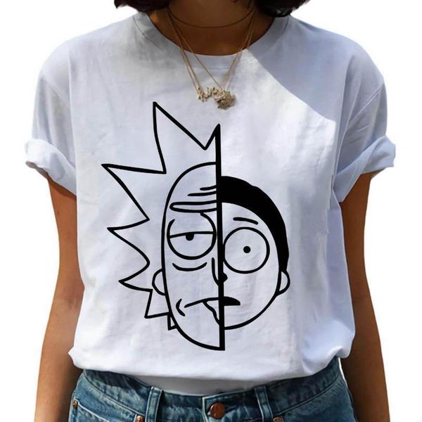 

science anime tv funny cartoon women t shirts harajuku graphic short sleeve, White