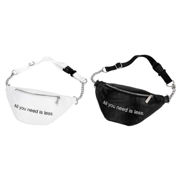 

waist bags pu leather fanny pack women chain pouch phone shoulder belt handbags