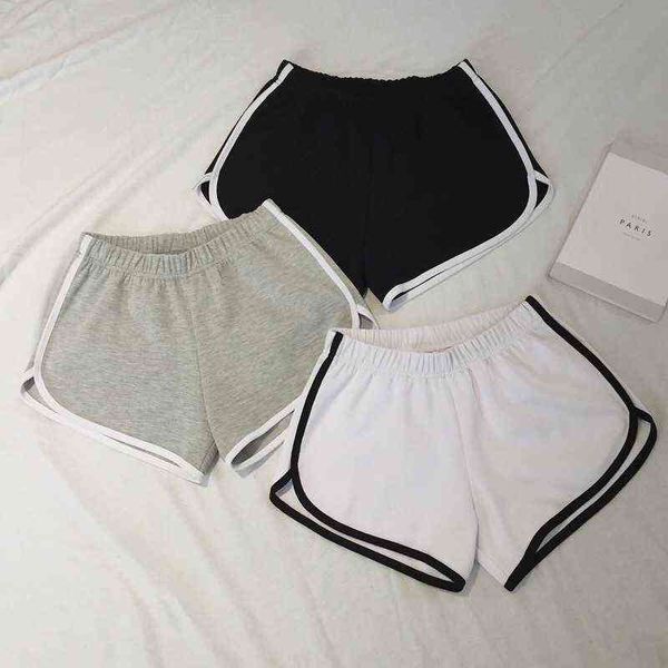 

new summer simple shorts women home yoga beach pants leisure female sports shorts indoor outdoor y220311, White;black