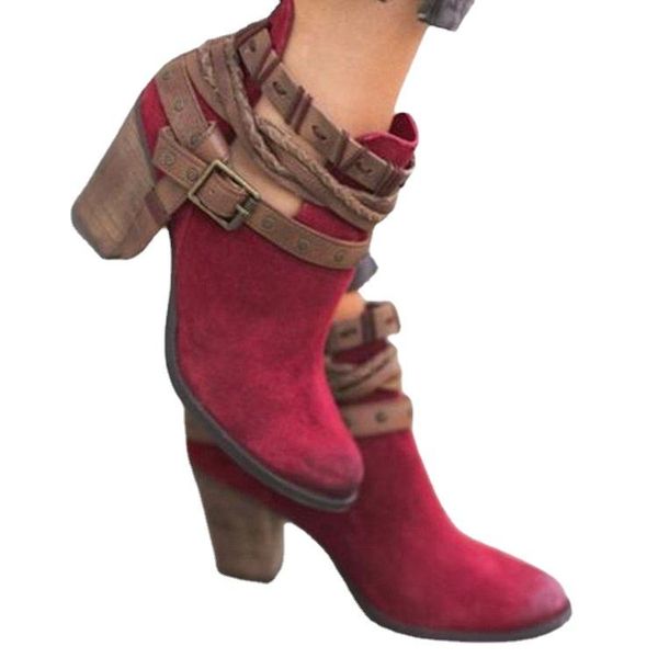 

boots csbl women large size wish 2021 metal thick with ankle female, Black