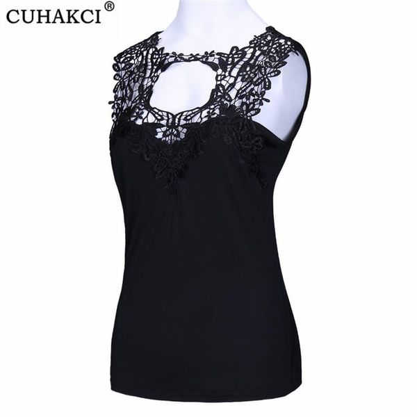 

female camisole hollow out tank black summer women tanks lace casual white patchwork beach women's & camis