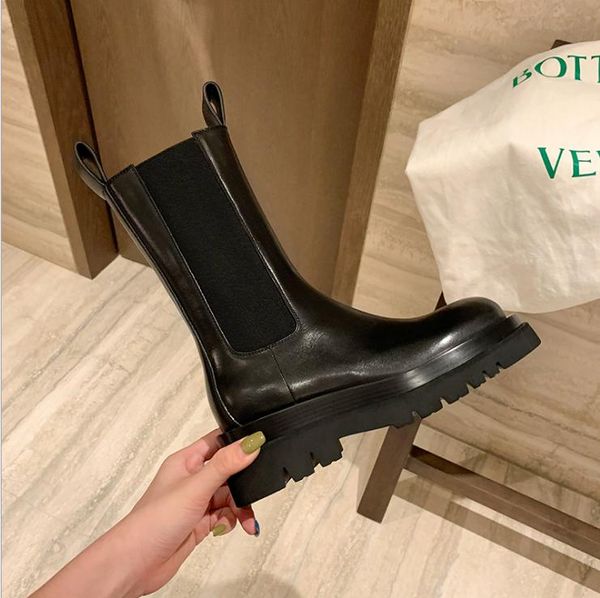 

boots 2021 spring winter women's casual flat leather retro side zipper round toe shoes comfortable women, Black