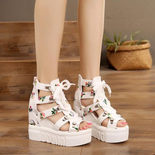 

fish-mouth shoes women thick-soled slope toe hollowed-out women's 12cm super high heel roman sandals, Black
